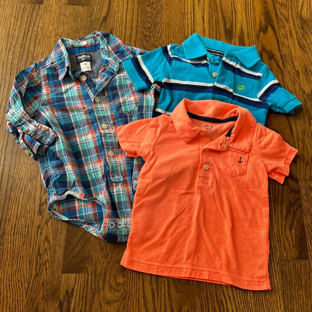 Toddler boy shirt bundle, size 18M - OshKosh B’Gosh, Carter’s, Children’s Place